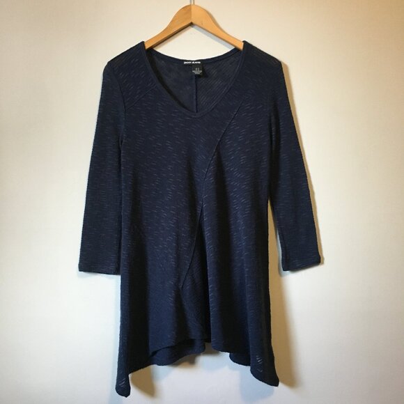 DKNY JEANS Navy Blue A-Line Knit Sweater - Picture 1 of 16